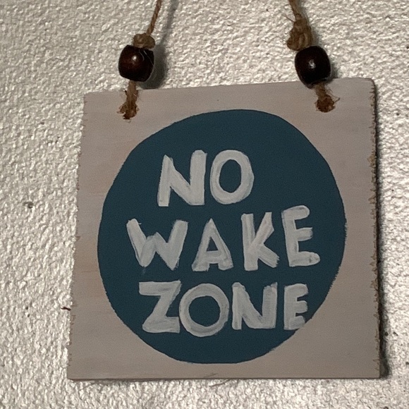 Shabby Chic Boho Door Sign - No Wake Zone - perfect for the bedroom or nursery - Picture 9 of 11